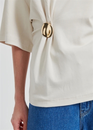 Enora brooch tee Soft Beige Second Female 